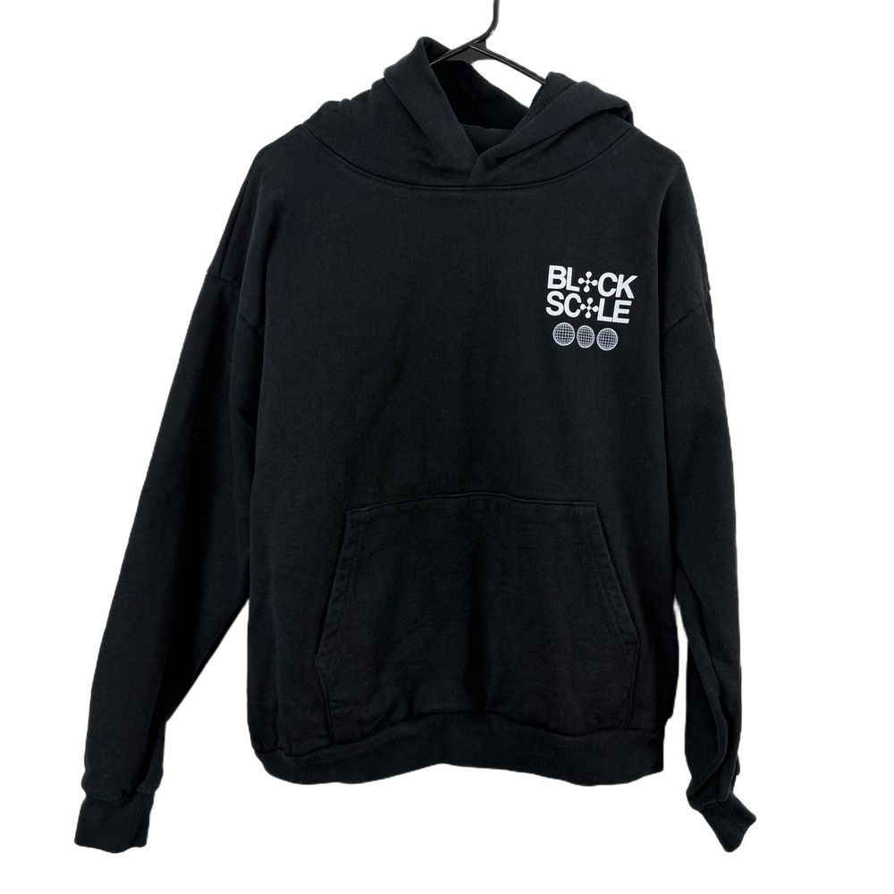 Black Scale Hoodie Mens Black Graphic Print Streetwear Pullover